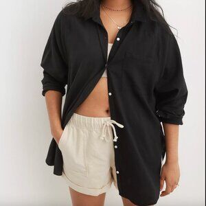 Aerie Linen Blend Cover Up Shirt